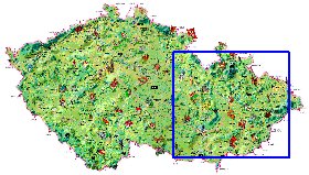 carte de Republique tcheque dans la langue tcheque