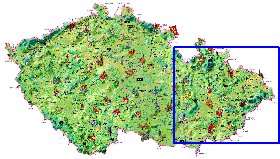 carte de Republique tcheque dans la langue tcheque