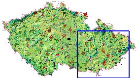 carte de Republique tcheque dans la langue tcheque