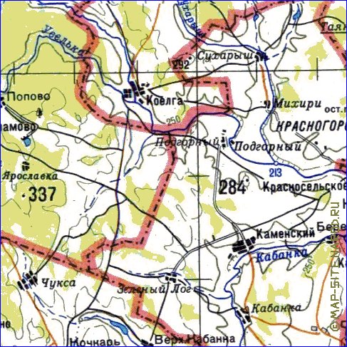 carte de Oblast de Tcheliabinsk