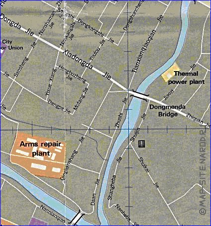 mapa de Chengdu em ingles