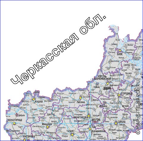 mapa de Cherkasy