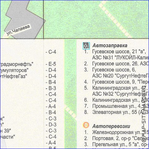 carte de Chernyakhovsk