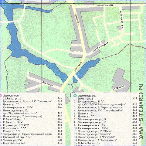 carte de Chernyakhovsk