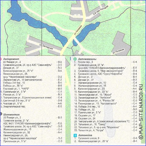 carte de Chernyakhovsk