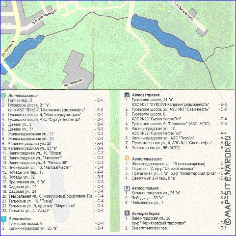 carte de Chernyakhovsk