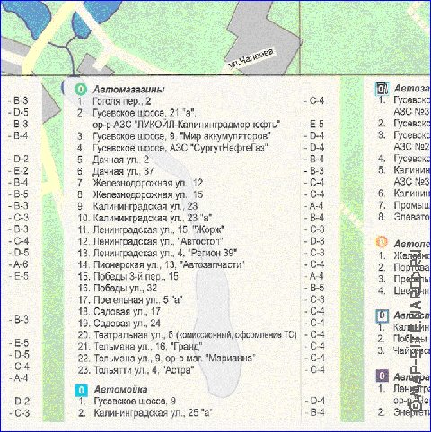 carte de Chernyakhovsk