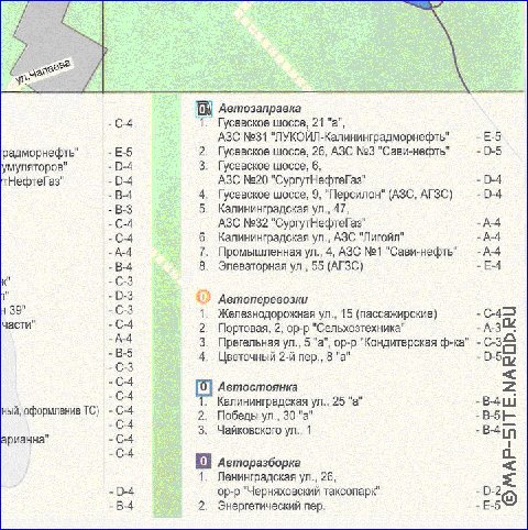 carte de Chernyakhovsk