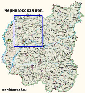 mapa de Chernihiv