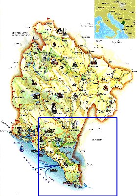 mapa de Montenegro em ingles