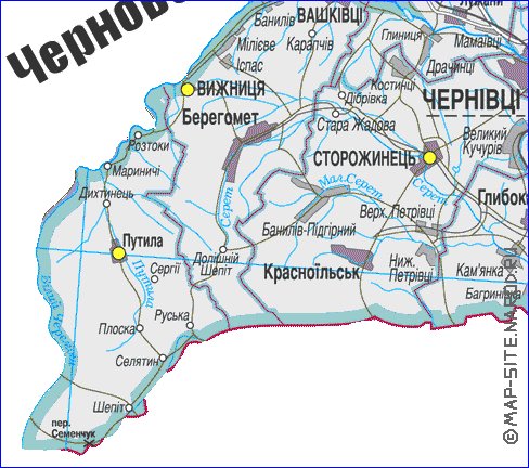 mapa de Chernivtsi