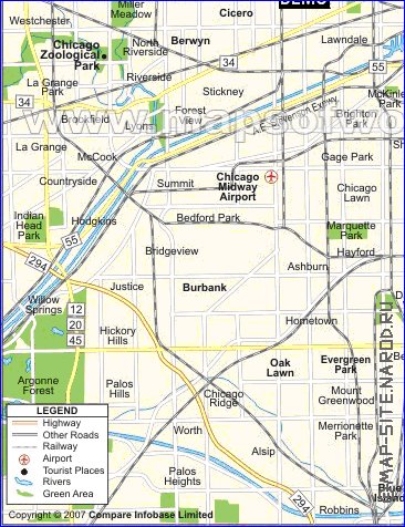 carte de Chicago en anglais