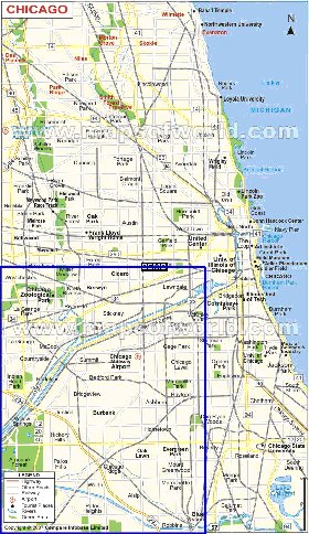 carte de Chicago en anglais