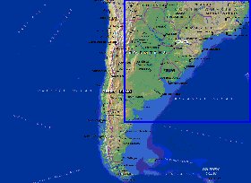 mapa de Chile em ingles