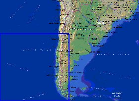 mapa de Chile em ingles