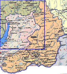 mapa de Oblast de Tchita