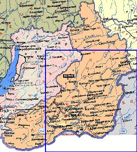 carte de Oblast de Tchita