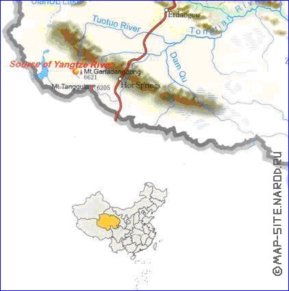 carte de Qinghai