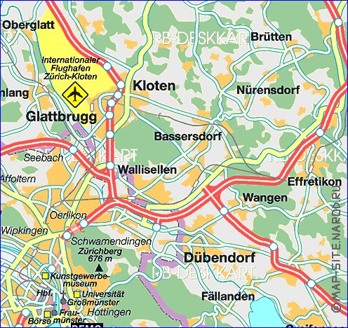 carte de Zurich en allemand