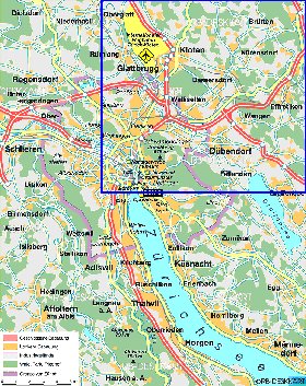 carte de Zurich en allemand