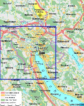 mapa de Zurique em alemao