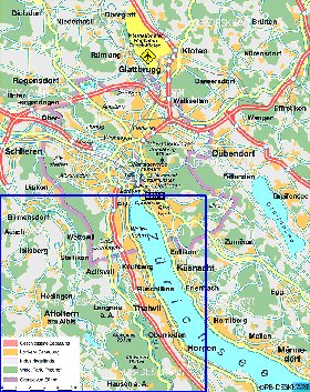 carte de Zurich en allemand