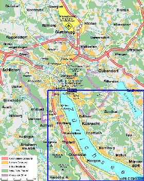 carte de Zurich en allemand