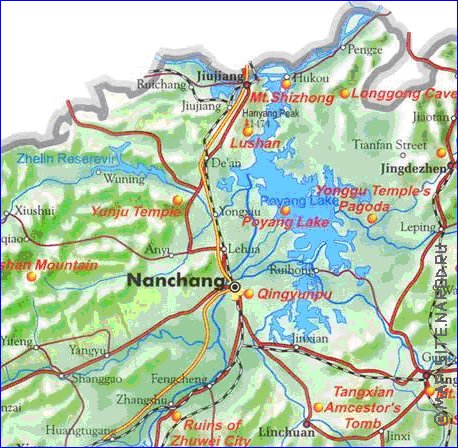 mapa de Jiangxi